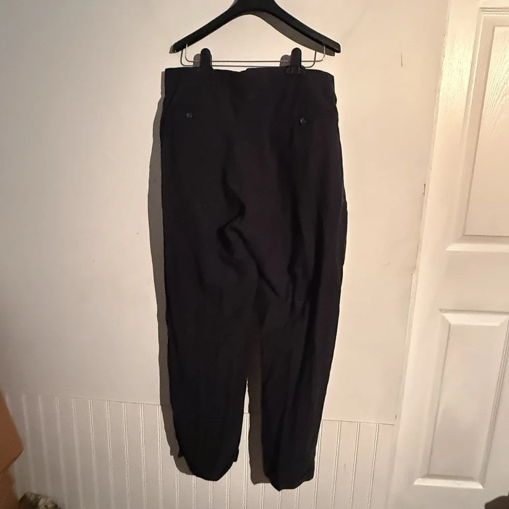 Polo Ralph Lauren Silk Cotton Navy Blue Chino Dress Pant‎ Mens 38x30